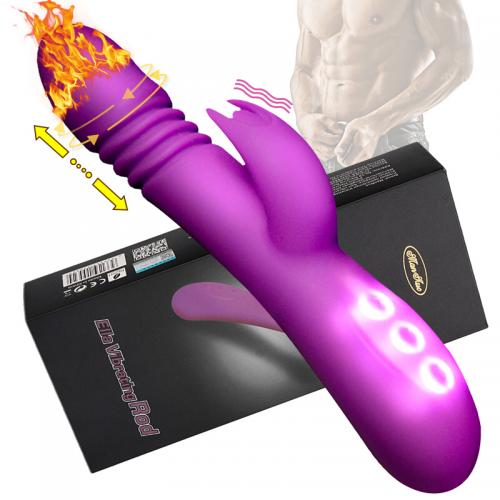 曼诺 女性自慰自动伸缩摇摆加温震动棒
